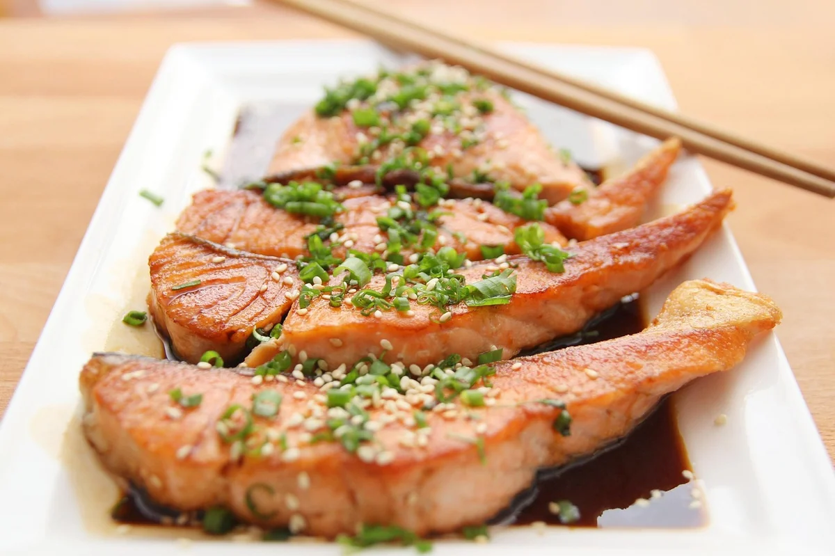 food, salmon, teriyaki, fish, nature, eat, dish, restaurant, meal, healthy, healthy meal, savory, food photography - healthy food nutrition - Dietary guidelines